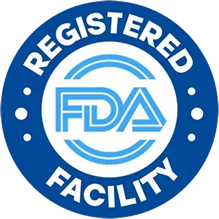 Seal: FDA-registered facility