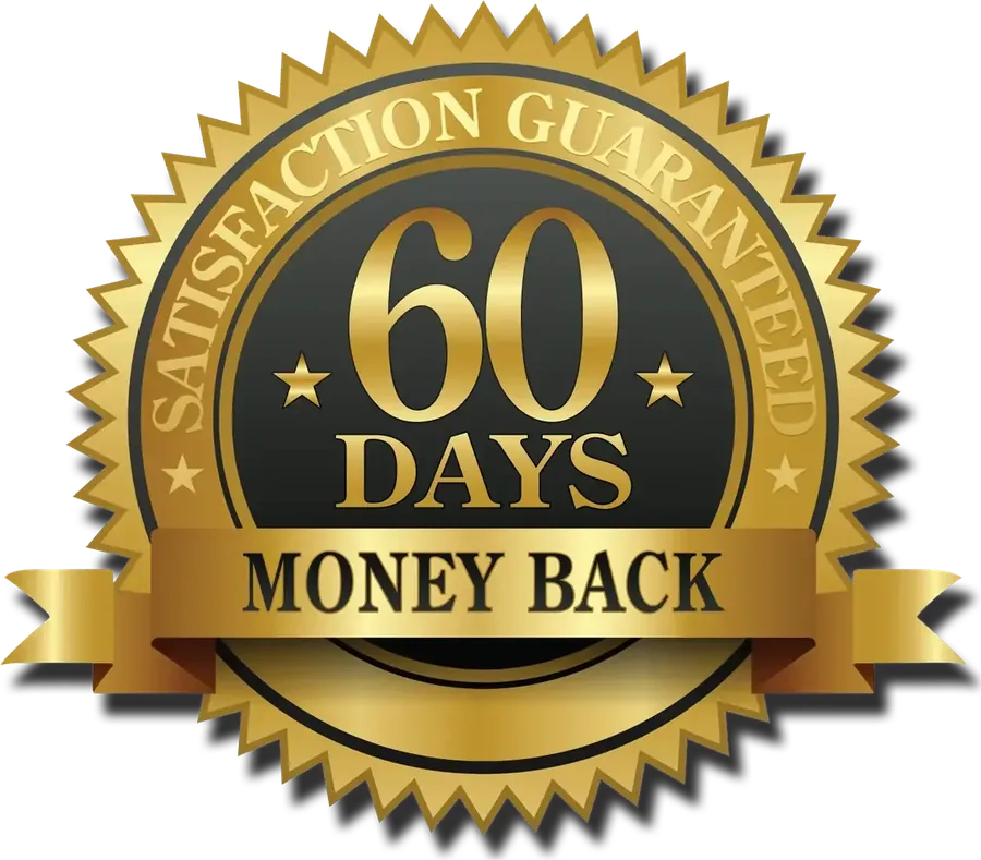 A 60-day money-back guarantee mark used on the Jelly Force listing